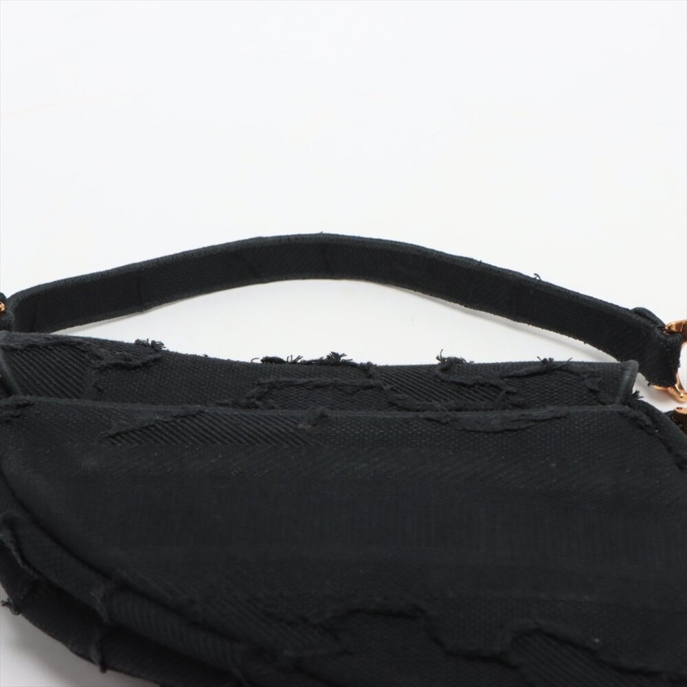 Sold✅Christian Dior Saddle Bag canvas Shoulder bag Black - Picture 6 of 9